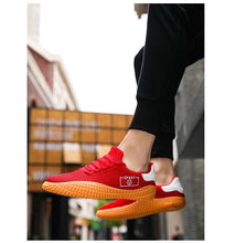 将图片加载到图库查看器，Men's Black Sneakers Mesh Breathable Shoes Male Fashion Black Athletic Footwear Flat Casual Walking Shoes Breathable Casual Shoes Couple Fashion Lace Up Mens Sneakers
