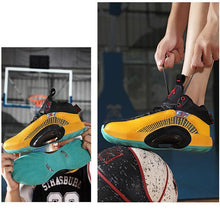将图片加载到图库查看器，Men's Casual Breathable Comfortable Cushioned Soft Professional Sports Basketball Shoes Outdoor Street Sports Shoes Lightning Professional Anti Slip Sports Shoes For Running Walking

