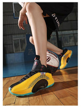 将图片加载到图库查看器，Men's Casual Breathable Comfortable Cushioned Soft Professional Sports Basketball Shoes Outdoor Street Sports Shoes Lightning Professional Anti Slip Sports Shoes For Running Walking
