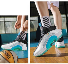 将图片加载到图库查看器，Men's Casual Breathable Comfortable Cushioned Soft Professional Sports Basketball Shoes Outdoor Street Sports Shoes Lightning Professional Anti Slip Sports Shoes For Running Walking
