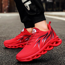 将图片加载到图库查看器，Men's Casual Sneakers Flame Print Running Mesh Shoes Outdoor Lightweight Twist Bottom Breathable Tennis Sport Shoes For Workout Walking Outdoor Sport Gym Fashion Sneakers
