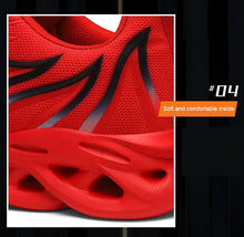 将图片加载到图库查看器，Men's Casual Sneakers Flame Print Running Mesh Shoes Outdoor Lightweight Twist Bottom Breathable Tennis Sport Shoes For Workout Walking Outdoor Sport Gym Fashion Sneakers
