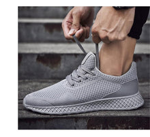 Load image into Gallery viewer, Men's Elegant Soft Sneakers Casual New Breathable Mesh Black Men Shoes Spring High Quality Tenis Shoes Lace Up Athletic Running Tennis Fashion Sneakers Comfortable Design
