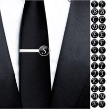Load image into Gallery viewer, Men's Fashion 26 Alphabet Letters Tie Clips Personality Name Letters Jewelry Letter Tie Clip Men's Fashion Tie Pin Buckle Clip Tie Decoration Suit Accessories  Men Necktie Clip Pin Suit Accessories Gift
