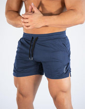 Load image into Gallery viewer, Men's Gym Training Shorts Men Sports Casual Clothing Fitness Workout Running Grid quick-drying compression Shorts Athletics Quick Dry Active Running Bodybuilding Shorts with Pockets
