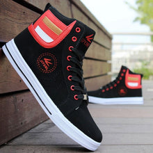 将图片加载到图库查看器，Men's High Top Sneakers Breathable Street Sports Shoes Hip Hop Trendy Style Casual Shoes Fashion Sneakers Breathable Comfort Walking Mens Sneakers
