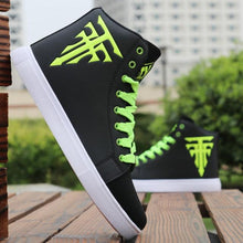 将图片加载到图库查看器，Men's High Top Sneakers Breathable Street Sports Shoes Hip Hop Trendy Style Casual Shoes Fashion Sneakers Breathable Comfort Walking Mens Sneakers
