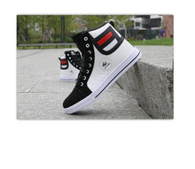将图片加载到图库查看器，Men's High Top Sneakers Breathable Street Sports Shoes Hip Hop Trendy Style Casual Shoes Fashion Sneakers Breathable Comfort Walking Mens Sneakers
