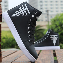 将图片加载到图库查看器，Men's High Top Sneakers Breathable Street Sports Shoes Hip Hop Trendy Style Casual Shoes Fashion Sneakers Breathable Comfort Walking Mens Sneakers
