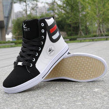 将图片加载到图库查看器，Men's High Top Sneakers Breathable Street Sports Shoes Hip Hop Trendy Style Casual Shoes Fashion Sneakers Breathable Comfort Walking Mens Sneakers
