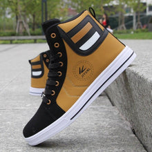 将图片加载到图库查看器，Men's High Top Sneakers Breathable Street Sports Shoes Hip Hop Trendy Style Casual Shoes Fashion Sneakers Breathable Comfort Walking Mens Sneakers
