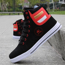 将图片加载到图库查看器，Men's High Top Sneakers Breathable Street Sports Shoes Hip Hop Trendy Style Casual Shoes Fashion Sneakers Breathable Comfort Walking Mens Sneakers
