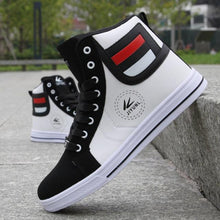 将图片加载到图库查看器，Men's High Top Sneakers Breathable Street Sports Shoes Hip Hop Trendy Style Casual Shoes Fashion Sneakers Breathable Comfort Walking Mens Sneakers
