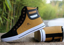 将图片加载到图库查看器，Men's High Top Sneakers Breathable Street Sports Shoes Hip Hop Trendy Style Casual Shoes Fashion Sneakers Breathable Comfort Walking Mens Sneakers
