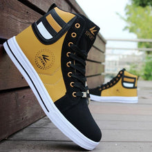 将图片加载到图库查看器，Men's High Top Sneakers Breathable Street Sports Shoes Hip Hop Trendy Style Casual Shoes Fashion Sneakers Breathable Comfort Walking Mens Sneakers
