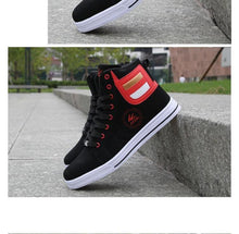 将图片加载到图库查看器，Men's High Top Sneakers Breathable Street Sports Shoes Hip Hop Trendy Style Casual Shoes Fashion Sneakers Breathable Comfort Walking Mens Sneakers
