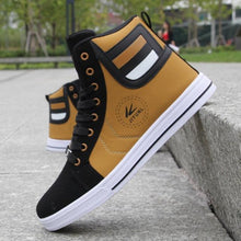 将图片加载到图库查看器，Men's High Top Sneakers Breathable Street Sports Shoes Hip Hop Trendy Style Casual Shoes Fashion Sneakers Breathable Comfort Walking Mens Sneakers
