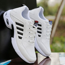 将图片加载到图库查看器，Men's  Leather Autumn Shoes Casual Sneakers Tennis Fashion White Trainers Sneakers Casual Leather Fashion Sneakers Breathable Sports Running Sneakers

