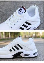 将图片加载到图库查看器，Men's  Leather Autumn Shoes Casual Sneakers Tennis Fashion White Trainers Sneakers Casual Leather Fashion Sneakers Breathable Sports Running Sneakers
