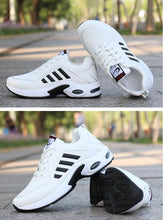 将图片加载到图库查看器，Men's  Leather Autumn Shoes Casual Sneakers Tennis Fashion White Trainers Sneakers Casual Leather Fashion Sneakers Breathable Sports Running Sneakers
