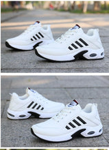 将图片加载到图库查看器，Men's  Leather Autumn Shoes Casual Sneakers Tennis Fashion White Trainers Sneakers Casual Leather Fashion Sneakers Breathable Sports Running Sneakers
