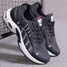 将图片加载到图库查看器，Men's  Leather Autumn Shoes Casual Sneakers Tennis Fashion White Trainers Sneakers Casual Leather Fashion Sneakers Breathable Sports Running Sneakers
