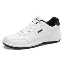 Load image into Gallery viewer, Men's Leather Sneakers Casual Comfortable Luxury Sneakers Man Lace-Up Athletic Sports Artificial Leather Mens Spring Flats Trainers Outdoor Mens Casual Sports Sneakers
