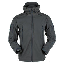 将图片加载到图库查看器，Men's Outdoor Soft Fleece Jacket Men's And Women's Jacket Unique Jackets For Men Windproof  Waterproof Breathable Jacket Thermal Hooded Tactical Jacket Outdoor Camouflage Fleece Hooded Coat
