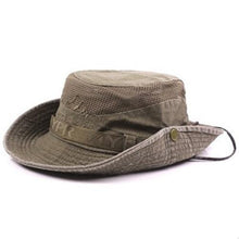 将图片加载到图库查看器，Men's Outdoor Traveling Cap Summer Mesh Breathable Retro Cotton Bucket Hat Unisex Adult High Quality Hat Jungle Fishing Hats Novelty Dad's Beach Cap Bucket Hat For Fishing Summer Adjustable Hat
