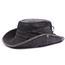 将图片加载到图库查看器，Men's Outdoor Traveling Cap Summer Mesh Breathable Retro Cotton Bucket Hat Unisex Adult High Quality Hat Jungle Fishing Hats Novelty Dad's Beach Cap Bucket Hat For Fishing Summer Adjustable Hat
