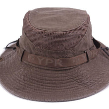 将图片加载到图库查看器，Men's Outdoor Traveling Cap Summer Mesh Breathable Retro Cotton Bucket Hat Unisex Adult High Quality Hat Jungle Fishing Hats Novelty Dad's Beach Cap Bucket Hat For Fishing Summer Adjustable Hat
