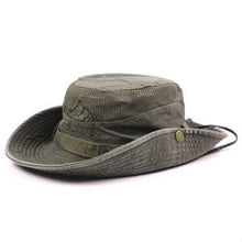 将图片加载到图库查看器，Men's Outdoor Traveling Cap Summer Mesh Breathable Retro Cotton Bucket Hat Unisex Adult High Quality Hat Jungle Fishing Hats Novelty Dad's Beach Cap Bucket Hat For Fishing Summer Adjustable Hat
