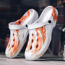 Load image into Gallery viewer, Men's Summer Hole Shoes Soft Rubber Lightweight Garden Clogs Couples Arch Support Clogs Garden Shoes Slip-on Outdoor Beach Slippers Mixed Colors Sandals

