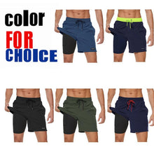 Load image into Gallery viewer, Men's Swimming Trunks with Compression Liner 2 in 1 Quick-Dry Gym Sports Shorts Swim Shorts with Pockets  Beach Swimming Trunks Quick Dry Swim Shorts with Pockets
