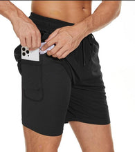 Load image into Gallery viewer, Men's Swimming Trunks with Compression Liner 2 in 1 Quick-Dry Gym Sports Shorts Swim Shorts with Pockets  Beach Swimming Trunks Quick Dry Swim Shorts with Pockets
