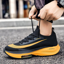Load image into Gallery viewer, Men's Training Sports Lightweight Orange Sneakers Air Cushion Mesh Tennis Sports Shoes Outdoor Non-Slip Wear-Resistant Casual Shoes Running Walking Athletic Mens Basketball Sneakers

