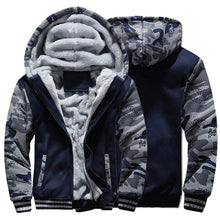 将图片加载到图库查看器，Men's Winter Jacket Camouflage Thick Warm Jackets Hooded Long Sleeve Jacket Man Casual Hoodies Men Winter Sweatshirt Warm Soft Jacket Men's Clothing Heavyweight Jacket Ideal Gift For Friends
