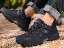 将图片加载到图库查看器，Men's Winter Snow Boots Waterproof Leather Sports Super Warm Men's Boots Outdoor Hiking Boots Work Travel Shoes Trail Climbing Shoes Lace Up Anti-Slip Waterproof Working Outdoor Boots

