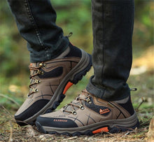 将图片加载到图库查看器，Men's Winter Snow Boots Waterproof Leather Sports Super Warm Men's Boots Outdoor Hiking Boots Work Travel Shoes Trail Climbing Shoes Lace Up Anti-Slip Waterproof Working Outdoor Boots
