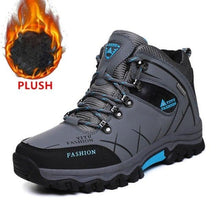 将图片加载到图库查看器，Men's Winter Snow Boots Waterproof Leather Sports Super Warm Men's Boots Outdoor Hiking Boots Work Travel Shoes Trail Climbing Shoes Lace Up Anti-Slip Waterproof Working Outdoor Boots
