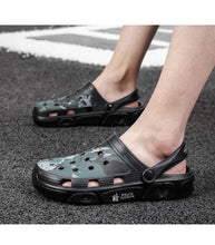 将图片加载到图库查看器，Men Sandals Summer Camouflage Hole Shoes Garden Shoes Outdoor Non-slip Beach Shoes Flat Sandals Home Slippers Unisex Garden Clogs Shoes Slippers Sandals For Mens
