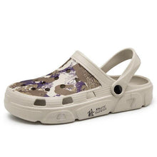 将图片加载到图库查看器，Men Sandals Summer Camouflage Hole Shoes Garden Shoes Outdoor Non-slip Beach Shoes Flat Sandals Home Slippers Unisex Garden Clogs Shoes Slippers Sandals For Mens
