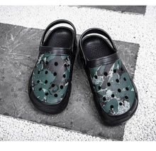 将图片加载到图库查看器，Men Sandals Summer Camouflage Hole Shoes Garden Shoes Outdoor Non-slip Beach Shoes Flat Sandals Home Slippers Unisex Garden Clogs Shoes Slippers Sandals For Mens
