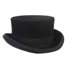 将图片加载到图库查看器，Men Simple Classic Wool Hat For Men/Women New Pork Pie Hat Men's Porkpie Breathable Hats Flat Top Men's Fedora Hat Party Costume Fedoras Black Hats
