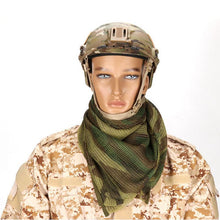 将图片加载到图库查看器，Men Tactical Military Keffiyeh Net Mesh Neck Scarf Shemagh Head Wrap Face Scarf Bandana Outfit Headband Black Motorcycle Balaclava Winter Sport Fishing Fleece Neck Warmer Windproof Dustproof Face Mask Scarf Men Hunting Skis Hiking
