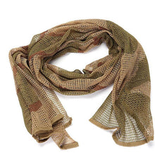 将图片加载到图库查看器，Men Tactical Military Keffiyeh Net Mesh Neck Scarf Shemagh Head Wrap Face Scarf Bandana Outfit Headband Black Motorcycle Balaclava Winter Sport Fishing Fleece Neck Warmer Windproof Dustproof Face Mask Scarf Men Hunting Skis Hiking
