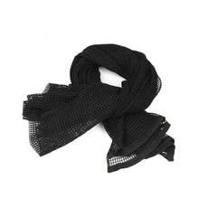 将图片加载到图库查看器，Men Tactical Military Keffiyeh Net Mesh Neck Scarf Shemagh Head Wrap Face Scarf Bandana Outfit Headband Black Motorcycle Balaclava Winter Sport Fishing Fleece Neck Warmer Windproof Dustproof Face Mask Scarf Men Hunting Skis Hiking
