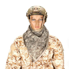 将图片加载到图库查看器，Men Tactical Military Keffiyeh Net Mesh Neck Scarf Shemagh Head Wrap Face Scarf Bandana Outfit Headband Black Motorcycle Balaclava Winter Sport Fishing Fleece Neck Warmer Windproof Dustproof Face Mask Scarf Men Hunting Skis Hiking
