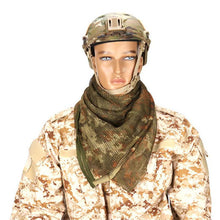将图片加载到图库查看器，Men Tactical Military Keffiyeh Net Mesh Neck Scarf Shemagh Head Wrap Face Scarf Bandana Outfit Headband Black Motorcycle Balaclava Winter Sport Fishing Fleece Neck Warmer Windproof Dustproof Face Mask Scarf Men Hunting Skis Hiking
