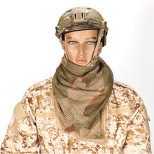 将图片加载到图库查看器，Men Tactical Military Keffiyeh Net Mesh Neck Scarf Shemagh Head Wrap Face Scarf Bandana Outfit Headband Black Motorcycle Balaclava Winter Sport Fishing Fleece Neck Warmer Windproof Dustproof Face Mask Scarf Men Hunting Skis Hiking
